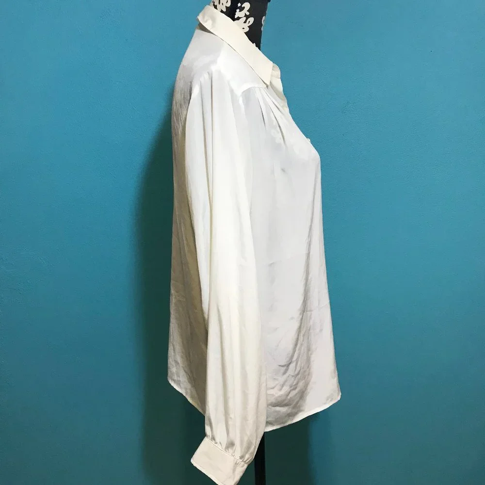 FREE * Vintage Dalton's Woman's Long Sleeve Button Down Blouse GUC Retro Career - Picture 6 of 12